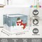 Rectangular Snowman Christmas Basket Large Blue Winter Snowflake Shelf Basket Clothes Toy Book Gift Nursery Basket Collapsible Wrap Ornament Storage